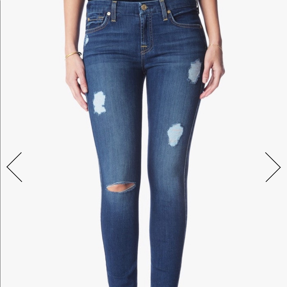 7 FOR ALL MANKIND B(AIR) SKINNY ANKLE DENIM
